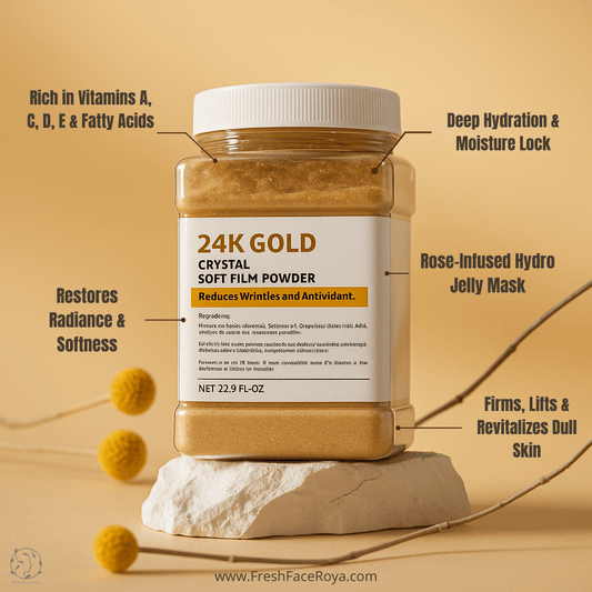 24K Gold Crystal Soft Film Powder - Facial Jelly Mask